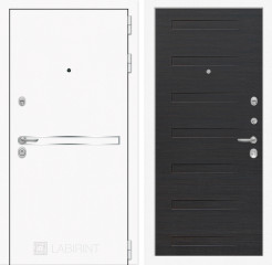 Входная дверь Line White с панелью 14 - Эковенге горизонтальный