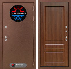 Входная дверь Термомагнит с панелью 03 - Орех бренди