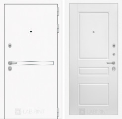 Входная дверь Line White с панелью 03 - Белый софт