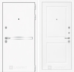 Входная дверь Line White с панелью 11 - Белый софт